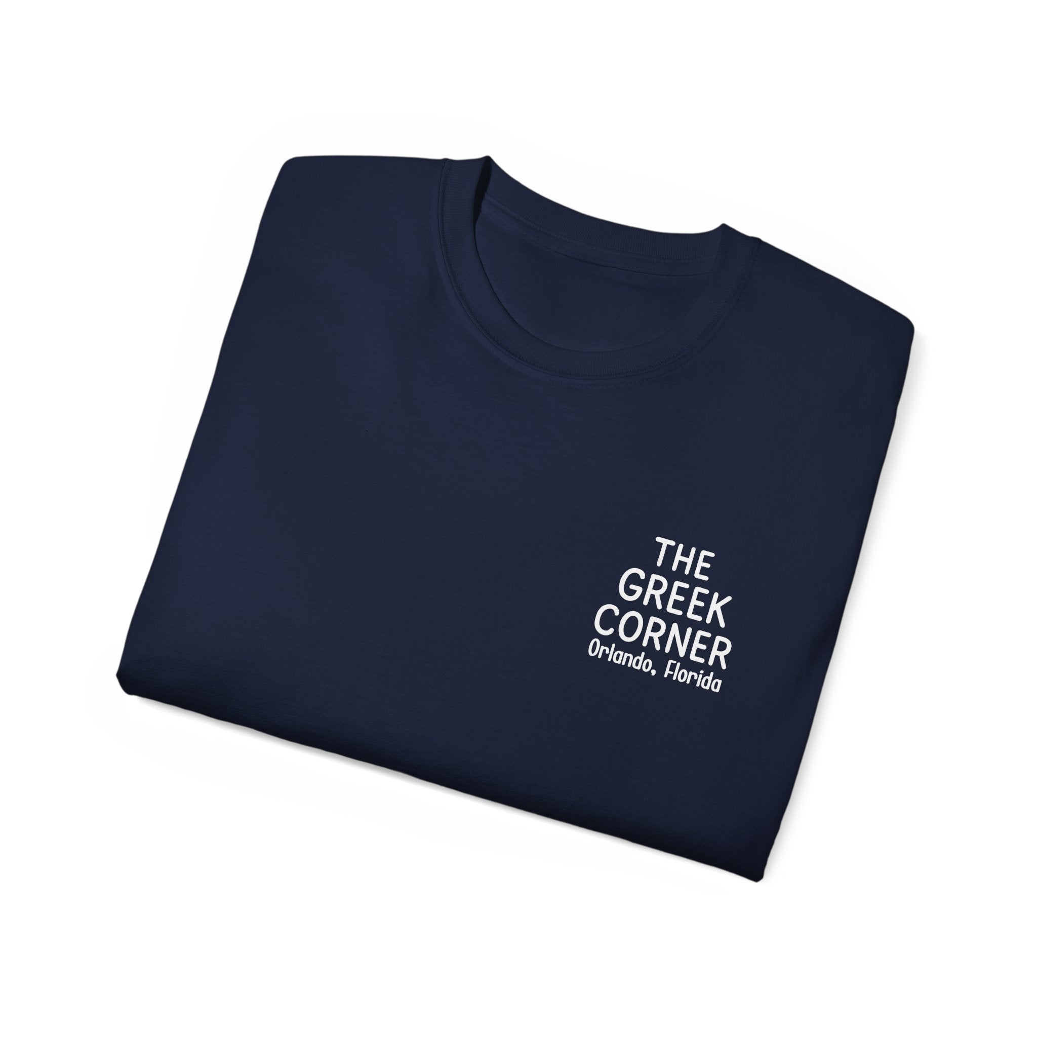 Greek Corner Unisex Tee | Casual Wear, Graphic T-Shirt, Gift for Foodies, Summer Style, Travel Souvenir, Restaurant Merch