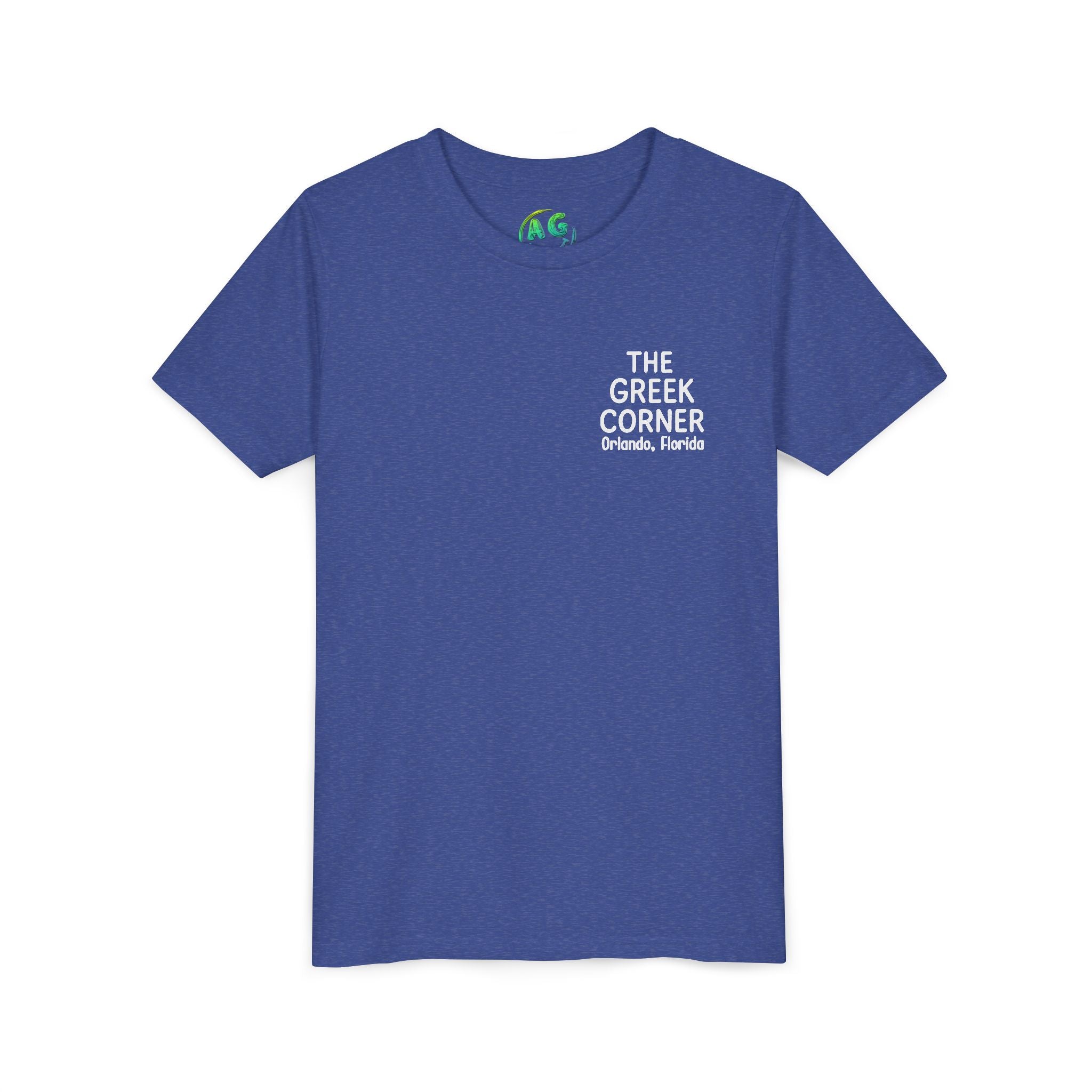 Youth Greek Cuisine Tee, Fun Kids Shirt, The Greek Corner Design, Summer Casual Wear, Gift for Food Lovers, Unique Youth Apparel
