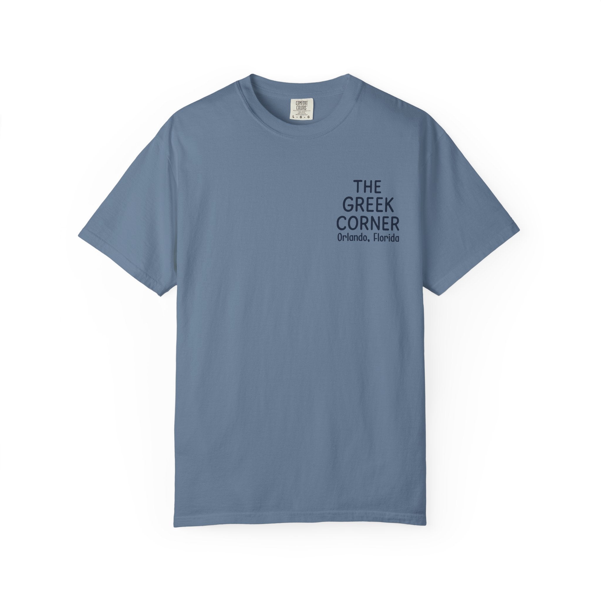 Greek Corner Unisex Comfort Colors T-Shirt, Fun Souvenir, Casual Wear, Travel Gift, Summer Tee, Unique Design