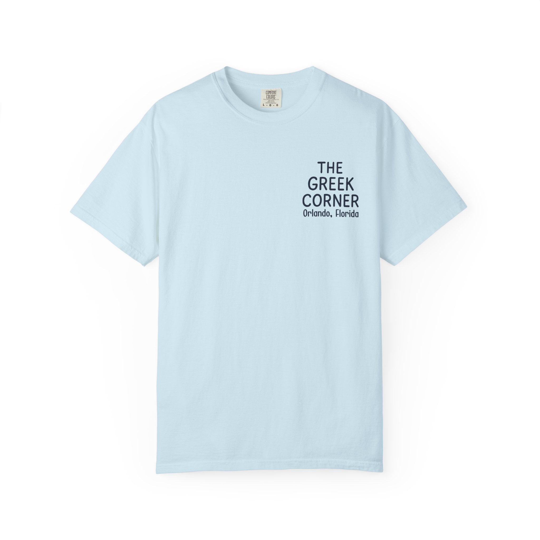 Greek Corner Unisex Comfort Colors T-Shirt, Fun Souvenir, Casual Wear, Travel Gift, Summer Tee, Unique Design