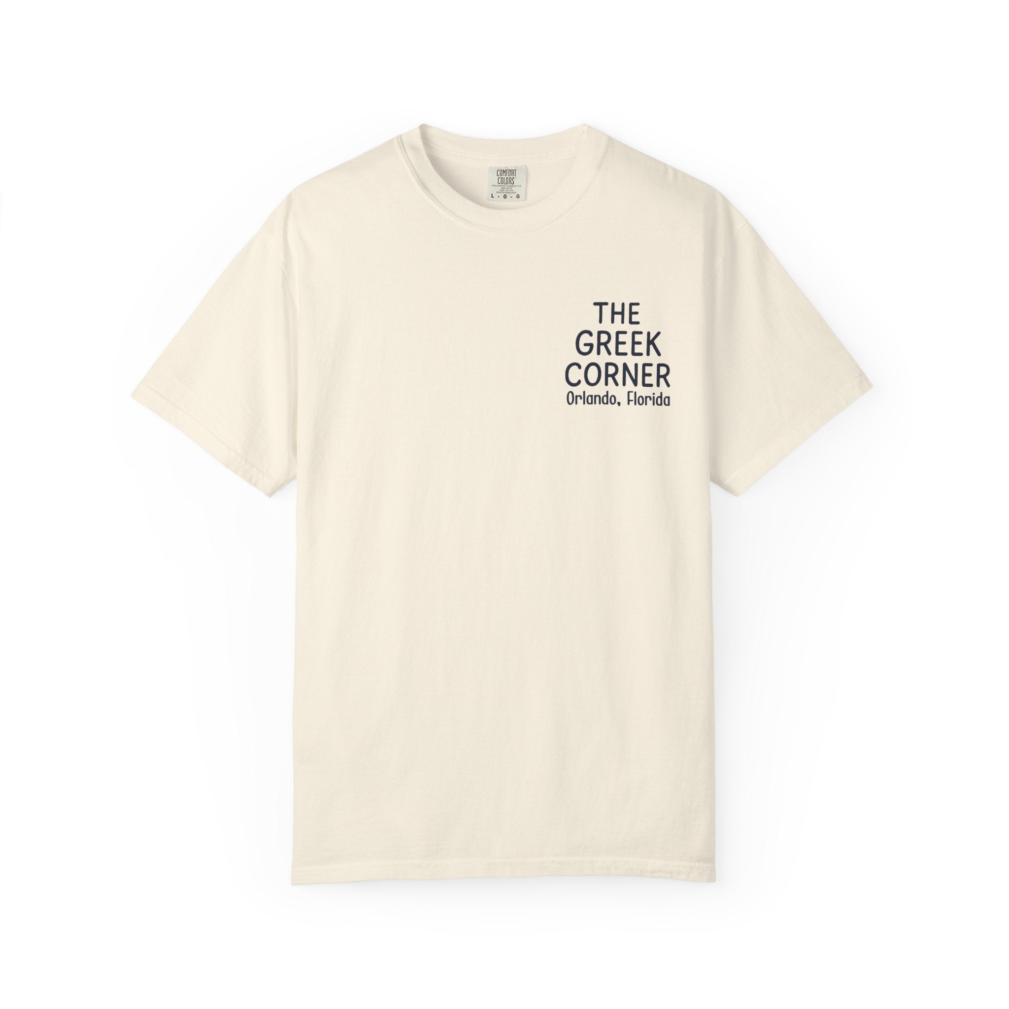 Greek Corner Unisex Comfort Colors T-Shirt, Fun Souvenir, Casual Wear, Travel Gift, Summer Tee, Unique Design
