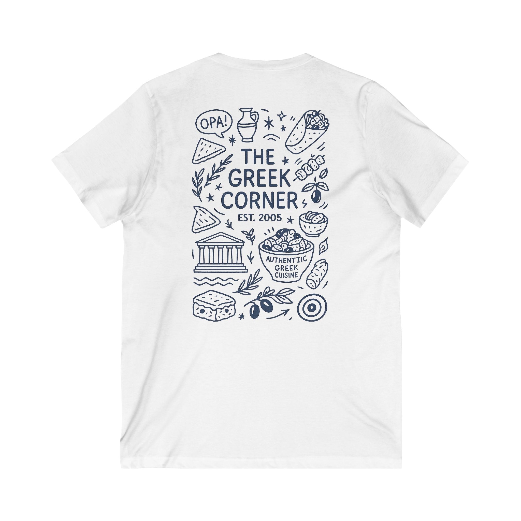 Greek Corner Orlando Doodle V-Neck Tee