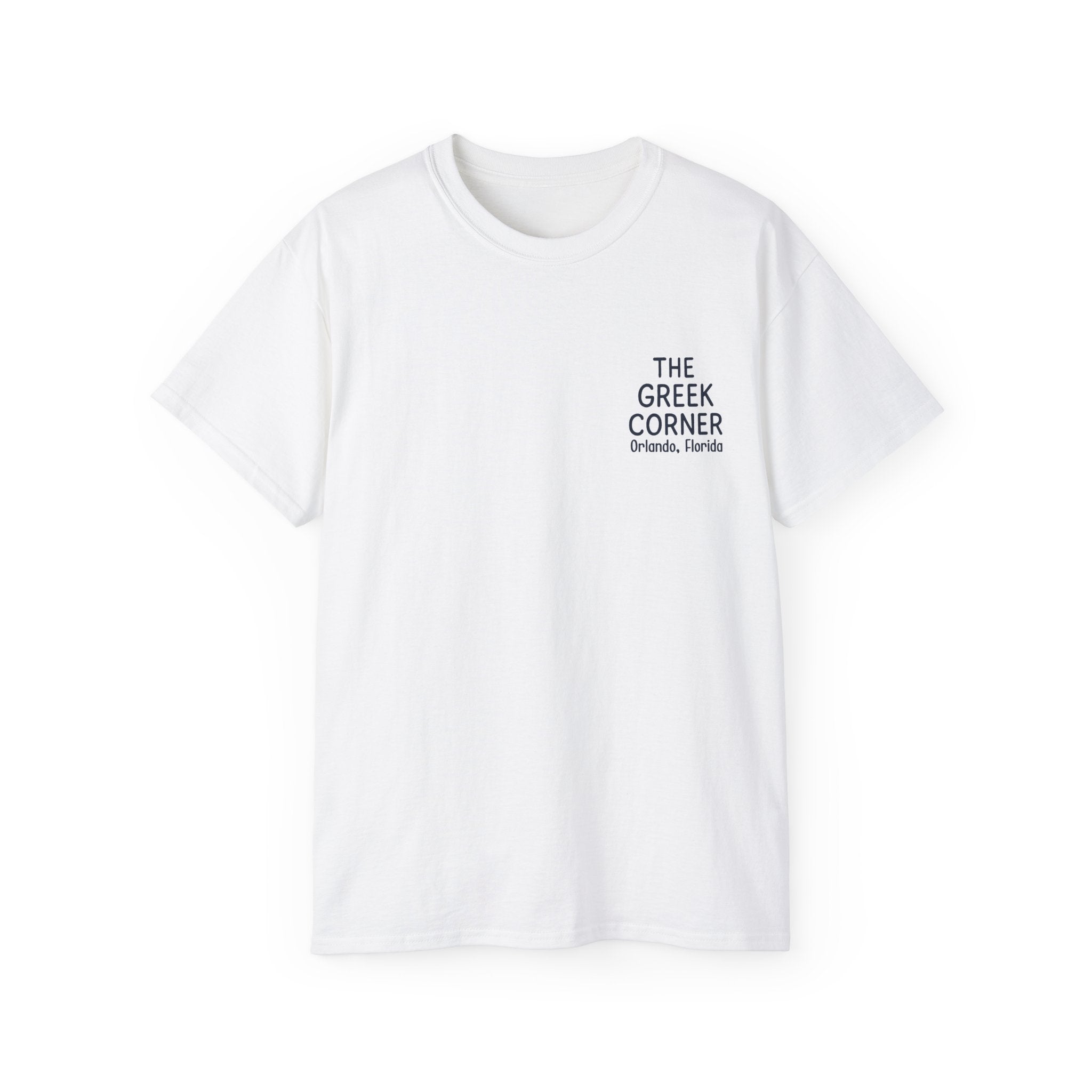 Greek Corner Unisex Tee | Casual Wear, Graphic T-Shirt, Gift for Foodies, Summer Style, Travel Souvenir, Restaurant Merch