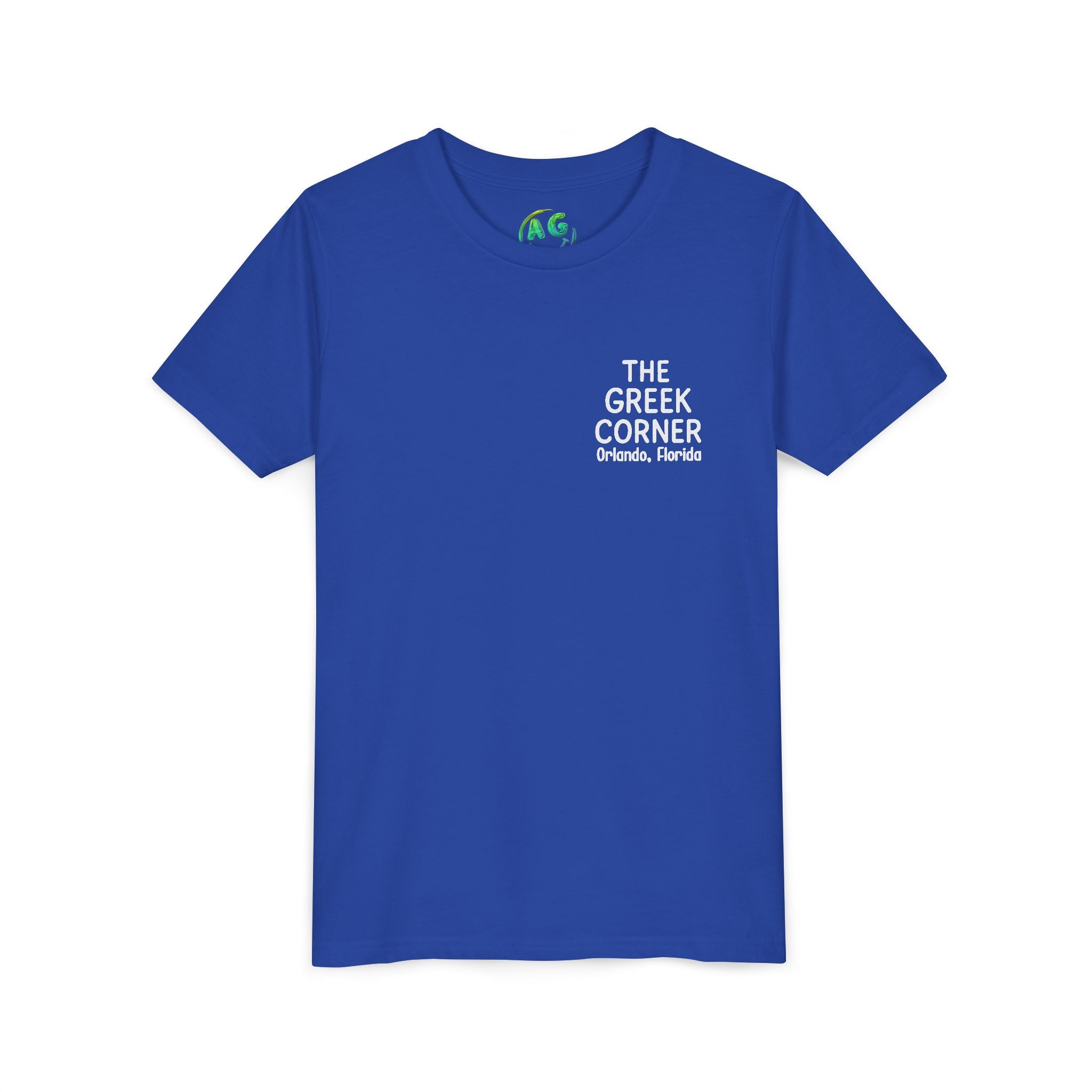 Youth Greek Cuisine Tee, Fun Kids Shirt, The Greek Corner Design, Summer Casual Wear, Gift for Food Lovers, Unique Youth Apparel