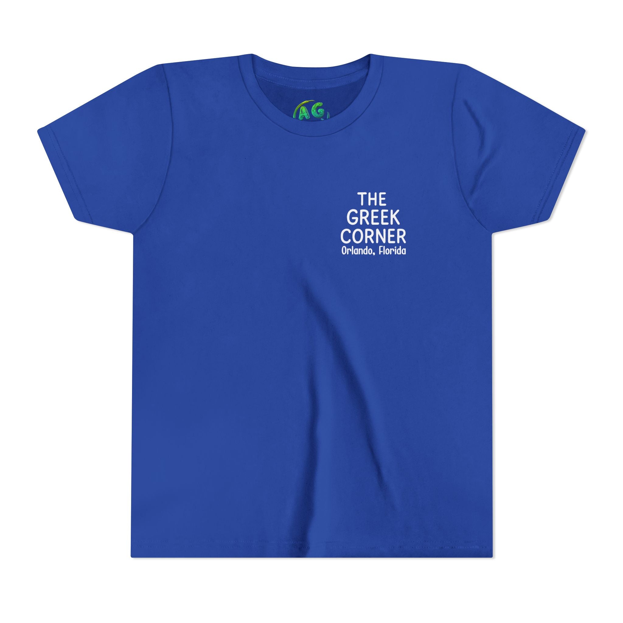 Youth Greek Cuisine Tee, Fun Kids Shirt, The Greek Corner Design, Summer Casual Wear, Gift for Food Lovers, Unique Youth Apparel