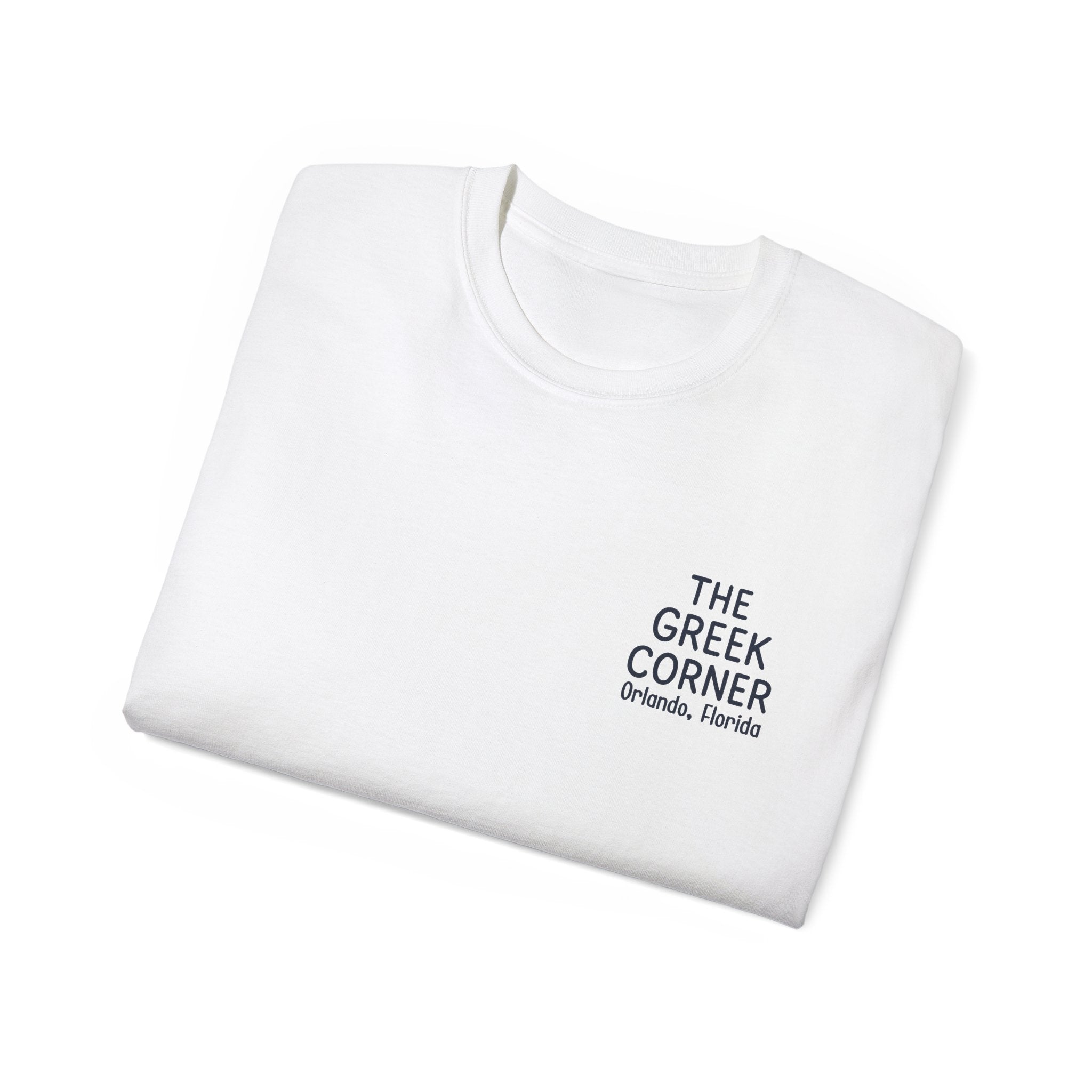 Greek Corner Unisex Tee | Casual Wear, Graphic T-Shirt, Gift for Foodies, Summer Style, Travel Souvenir, Restaurant Merch