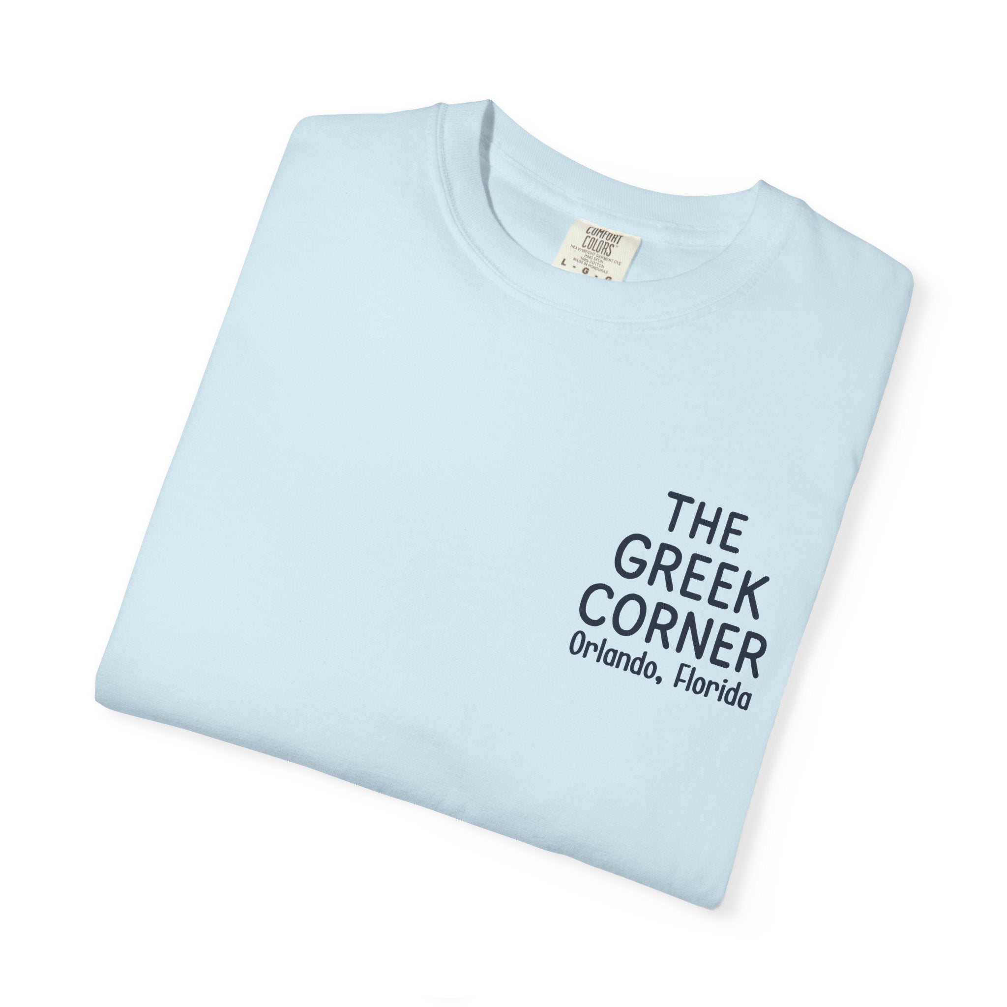 Greek Corner Unisex Comfort Colors T-Shirt, Fun Souvenir, Casual Wear, Travel Gift, Summer Tee, Unique Design