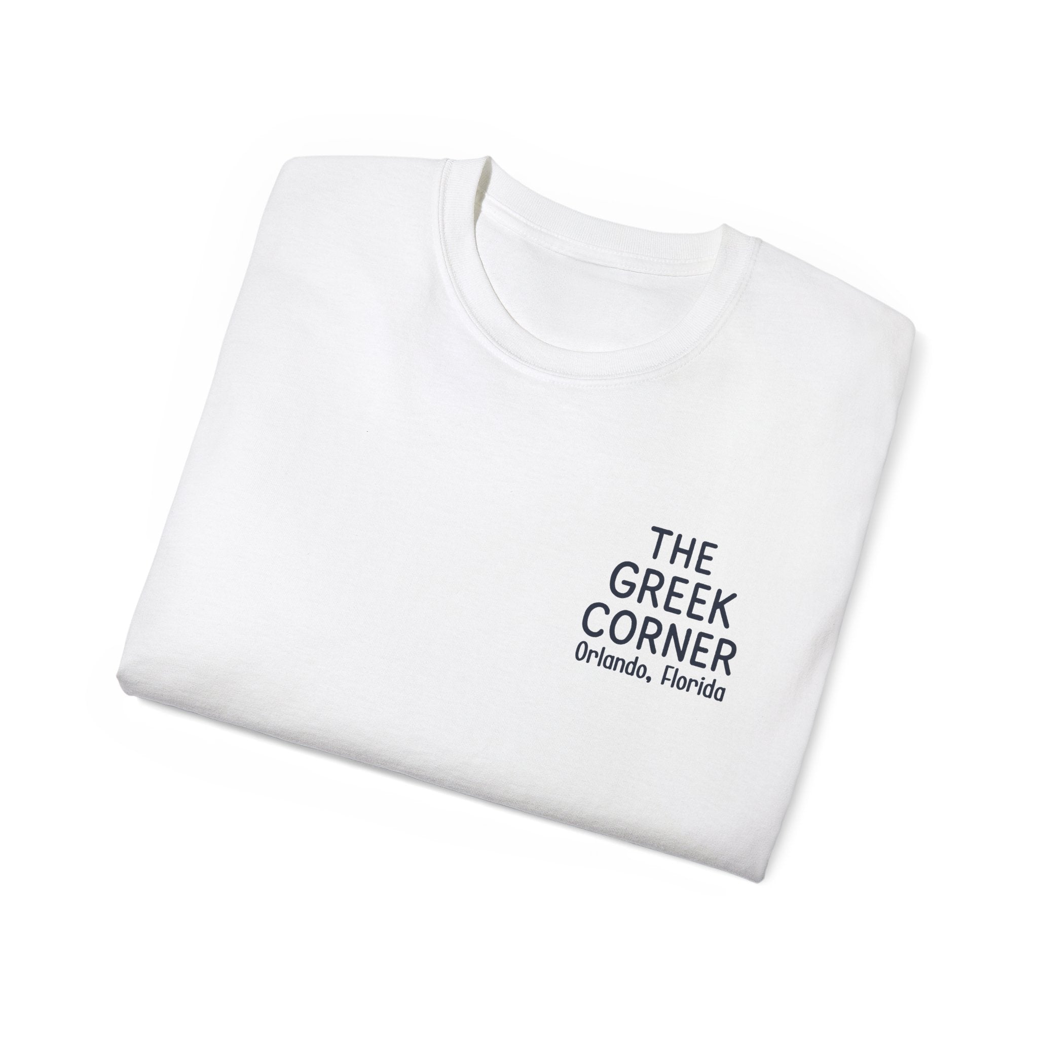 Greek Corner Unisex Tee | Casual Wear, Graphic T-Shirt, Gift for Foodies, Summer Style, Travel Souvenir, Restaurant Merch