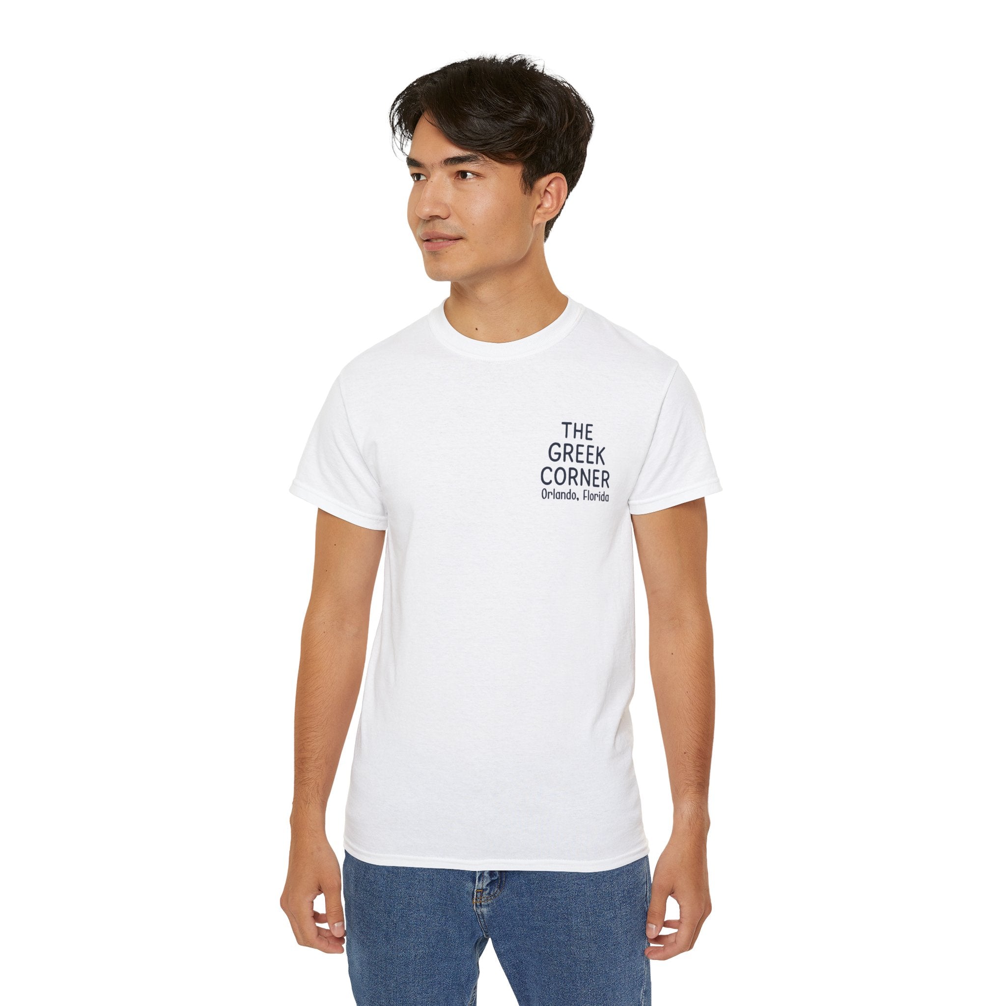 Greek Corner Unisex Tee | Casual Wear, Graphic T-Shirt, Gift for Foodies, Summer Style, Travel Souvenir, Restaurant Merch