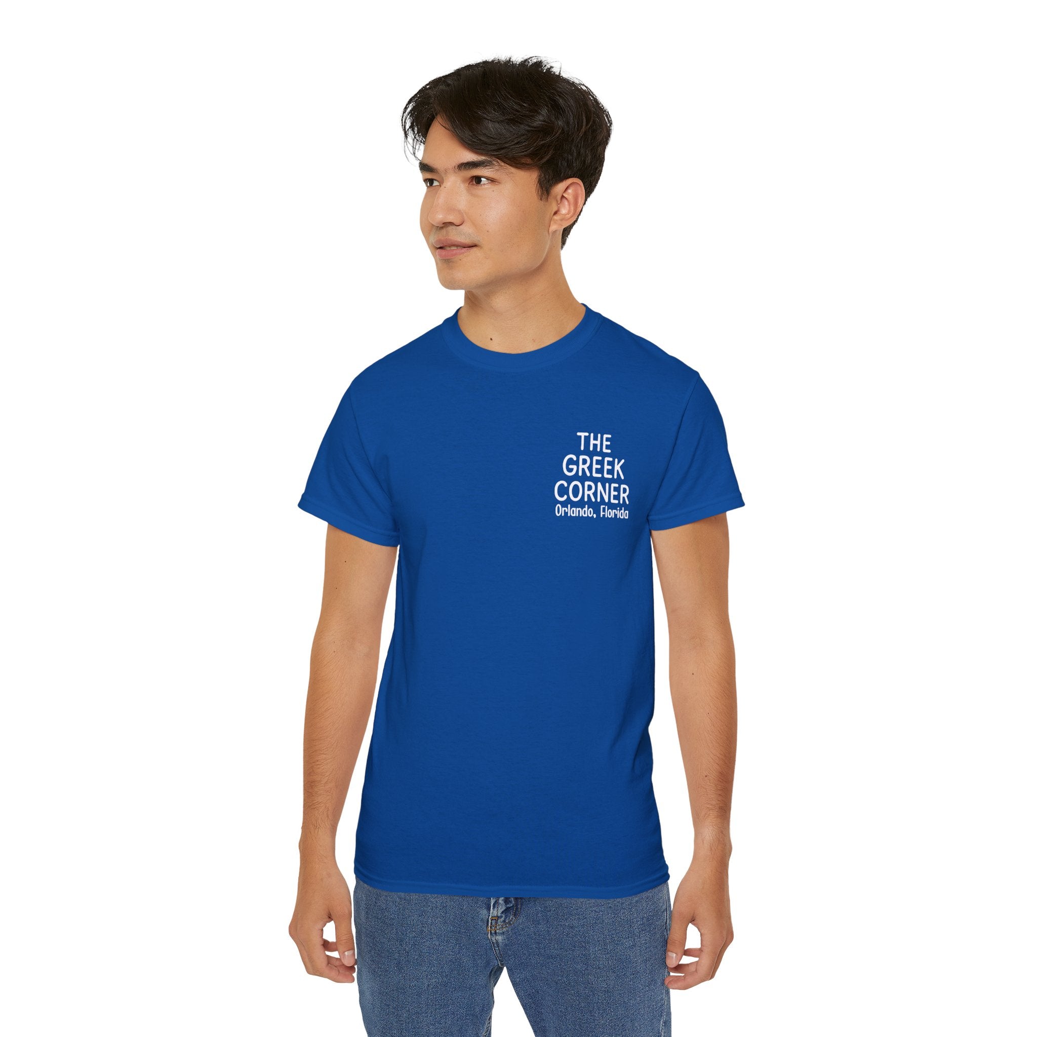 Greek Corner Unisex Tee | Casual Wear, Graphic T-Shirt, Gift for Foodies, Summer Style, Travel Souvenir, Restaurant Merch