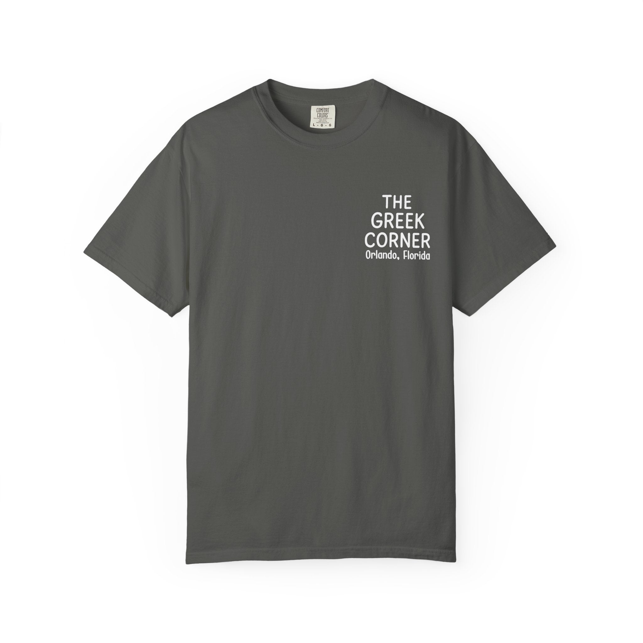 Greek Corner Unisex Comfort Colors T-Shirt, Fun Souvenir, Casual Wear, Travel Gift, Summer Tee, Unique Design