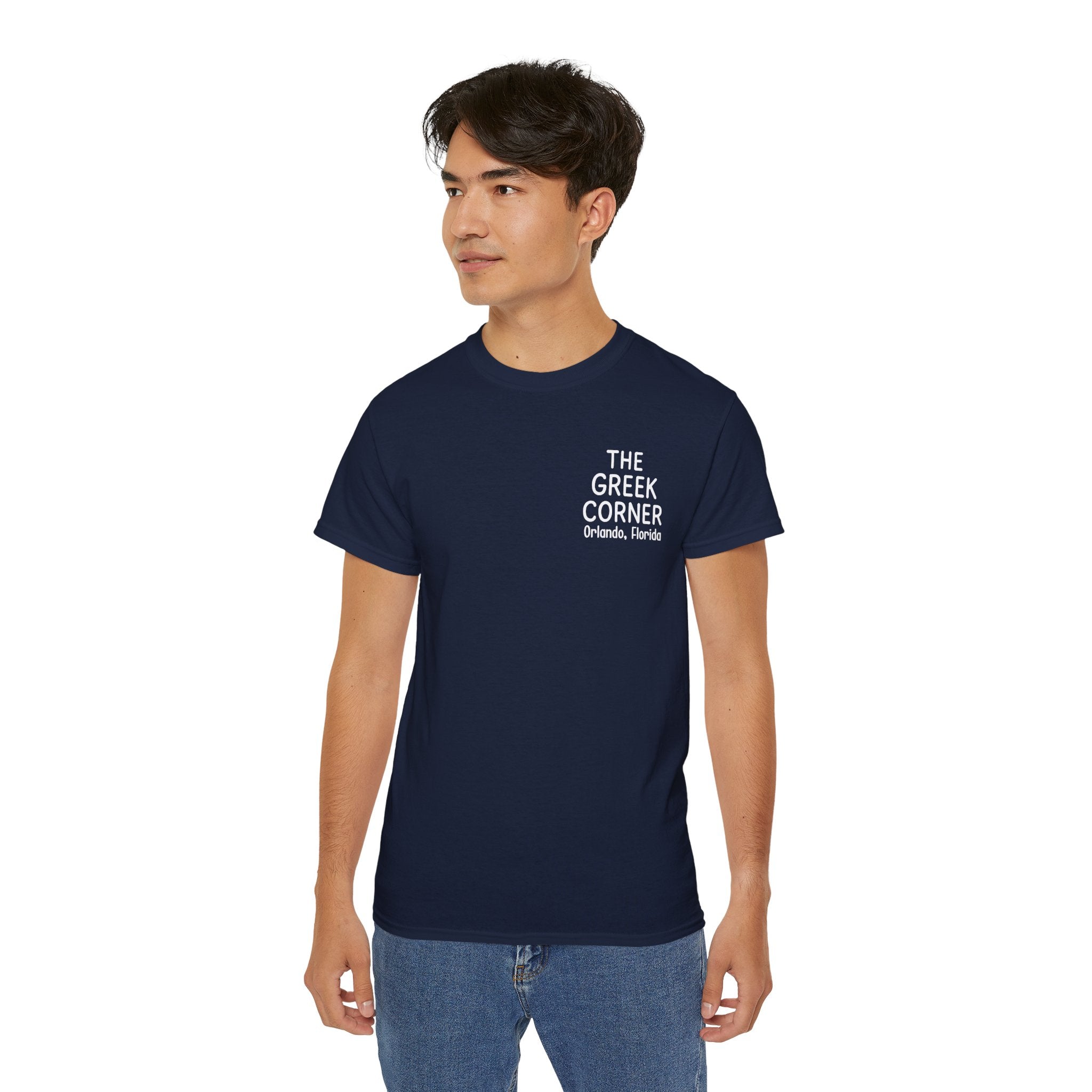 Greek Corner Unisex Tee | Casual Wear, Graphic T-Shirt, Gift for Foodies, Summer Style, Travel Souvenir, Restaurant Merch