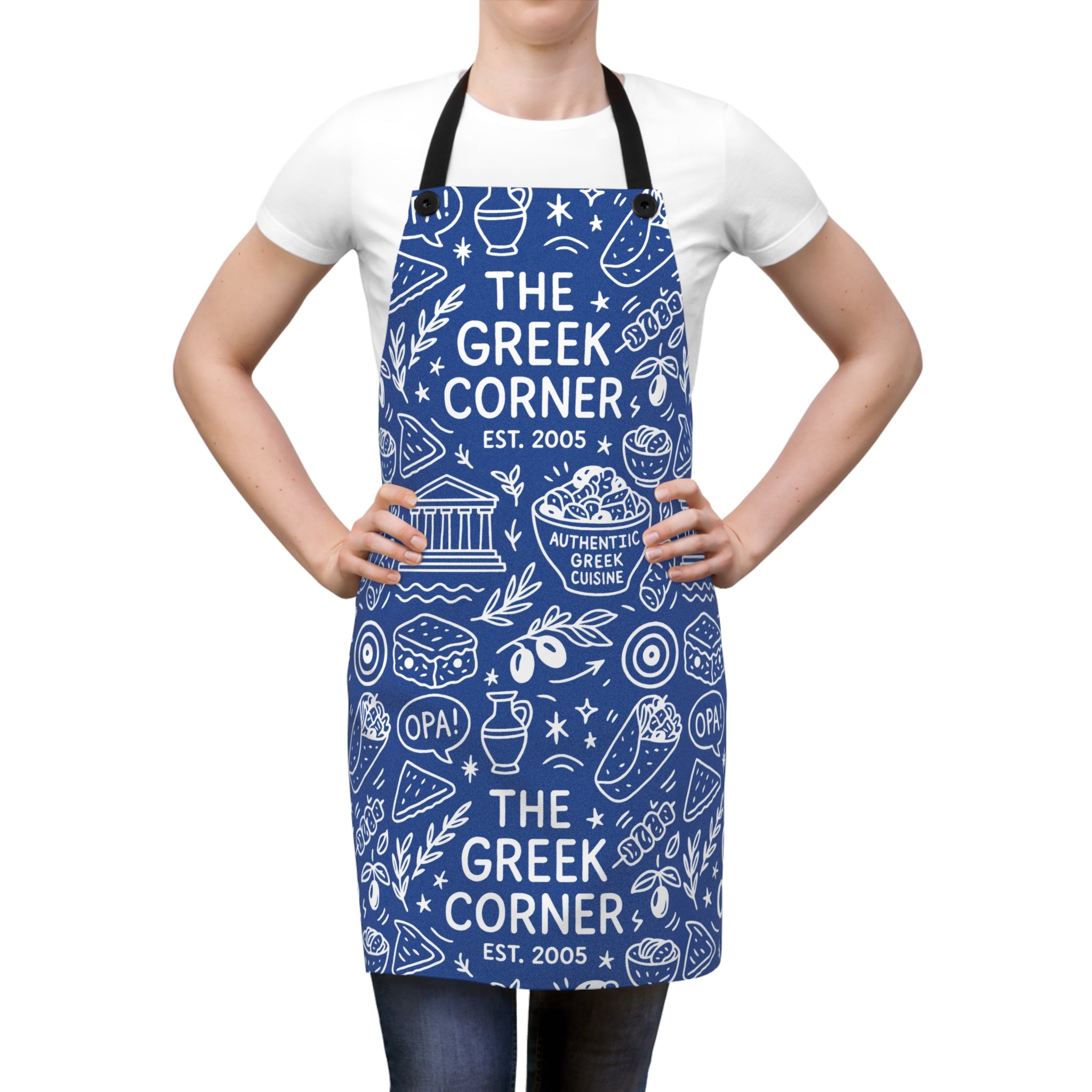 The Greek Corner Orlando Doodle Style Apron