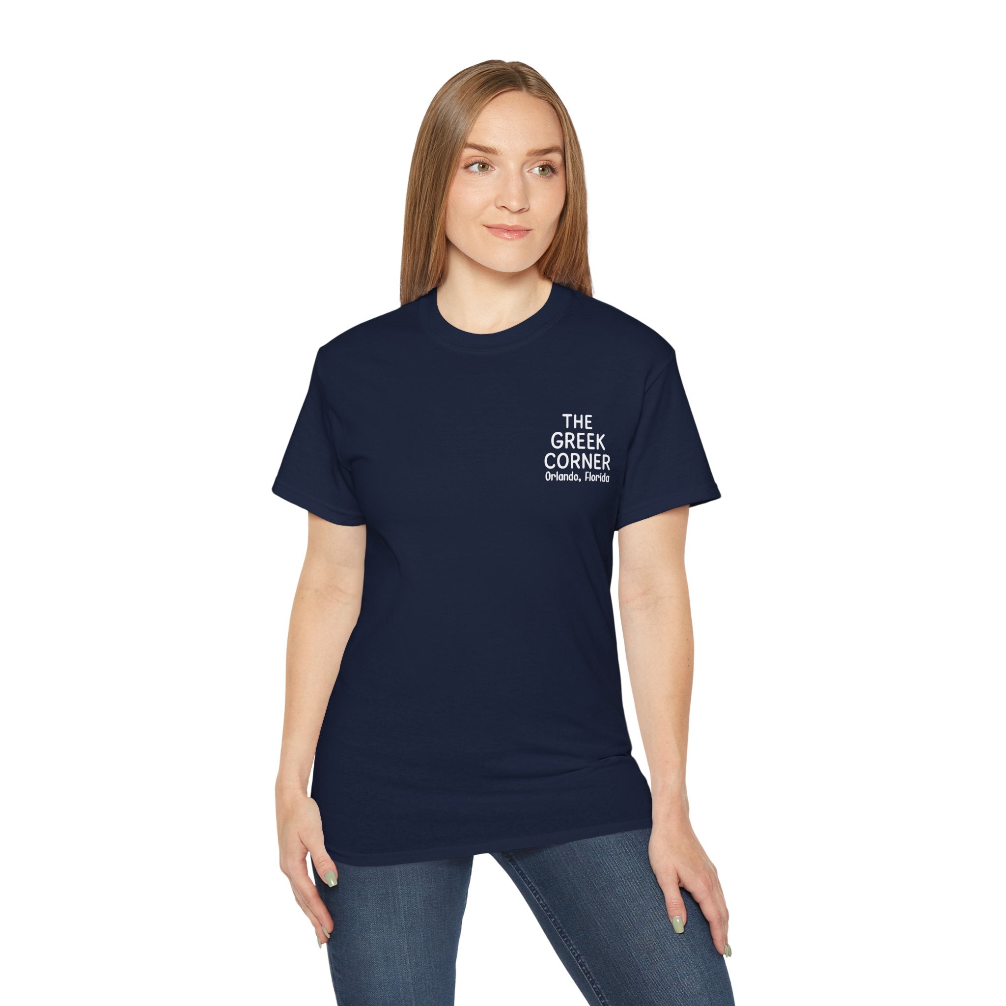 Greek Corner Unisex Tee | Casual Wear, Graphic T-Shirt, Gift for Foodies, Summer Style, Travel Souvenir, Restaurant Merch