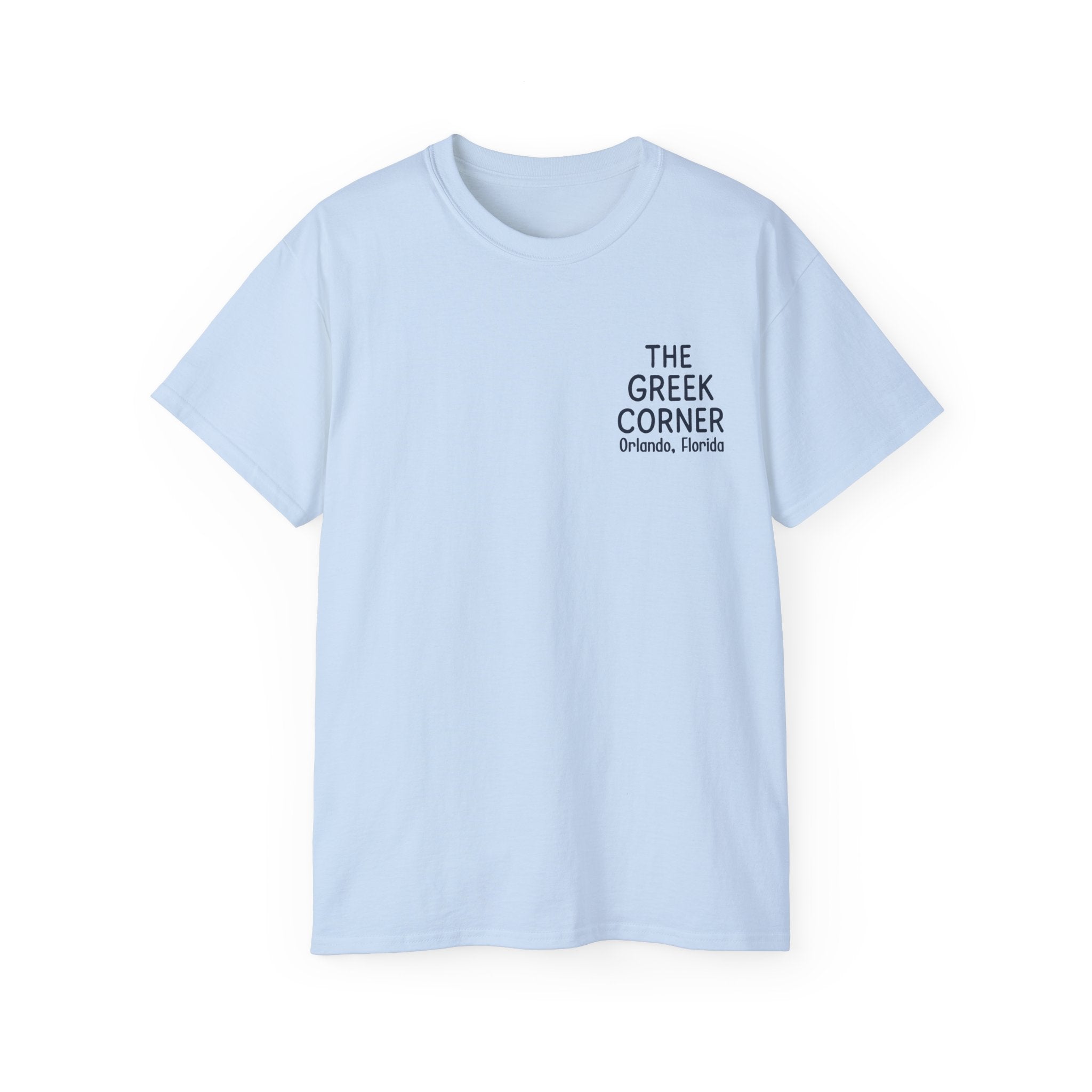 Greek Corner Unisex Tee | Casual Wear, Graphic T-Shirt, Gift for Foodies, Summer Style, Travel Souvenir, Restaurant Merch