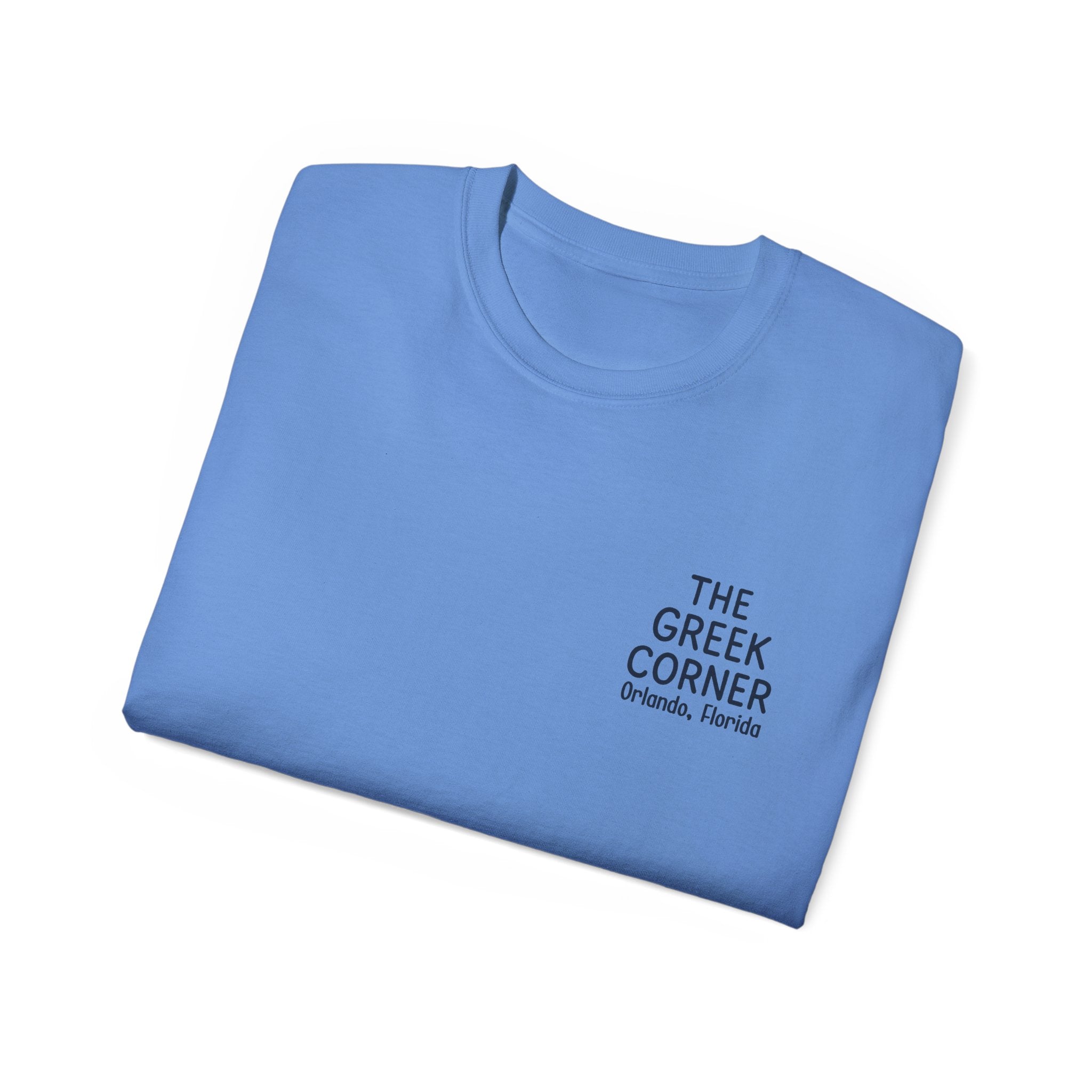 Greek Corner Unisex Tee | Casual Wear, Graphic T-Shirt, Gift for Foodies, Summer Style, Travel Souvenir, Restaurant Merch