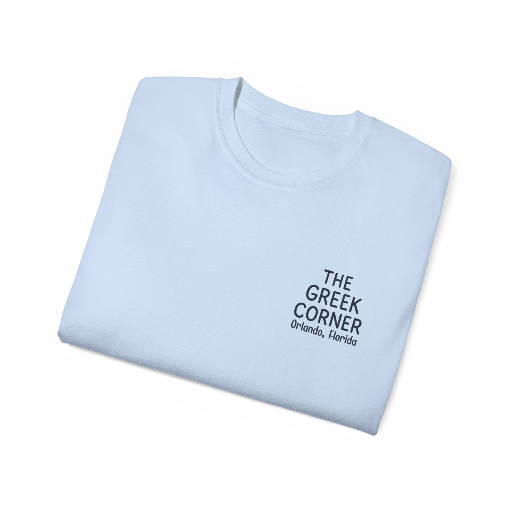 Greek Corner Unisex Tee | Casual Wear, Graphic T-Shirt, Gift for Foodies, Summer Style, Travel Souvenir, Restaurant Merch