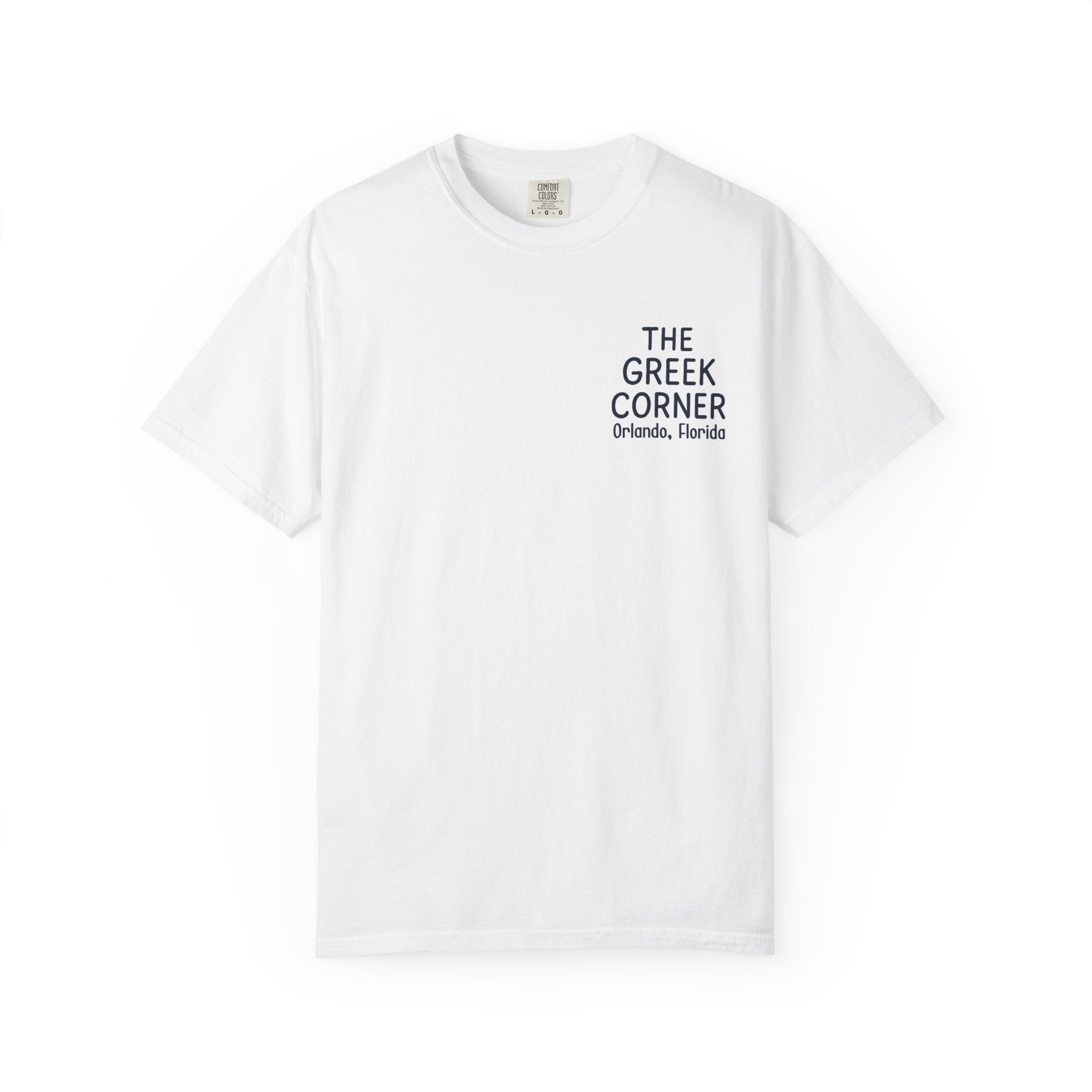 Greek Corner Unisex Comfort Colors T-Shirt, Fun Souvenir, Casual Wear, Travel Gift, Summer Tee, Unique Design