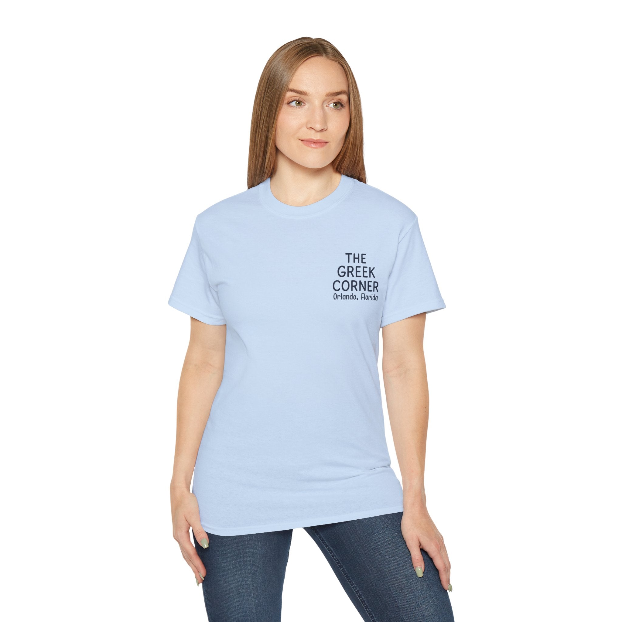Greek Corner Unisex Tee | Casual Wear, Graphic T-Shirt, Gift for Foodies, Summer Style, Travel Souvenir, Restaurant Merch