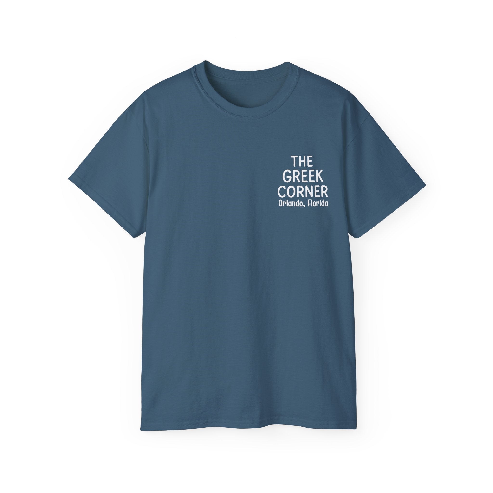 Greek Corner Unisex Tee | Casual Wear, Graphic T-Shirt, Gift for Foodies, Summer Style, Travel Souvenir, Restaurant Merch