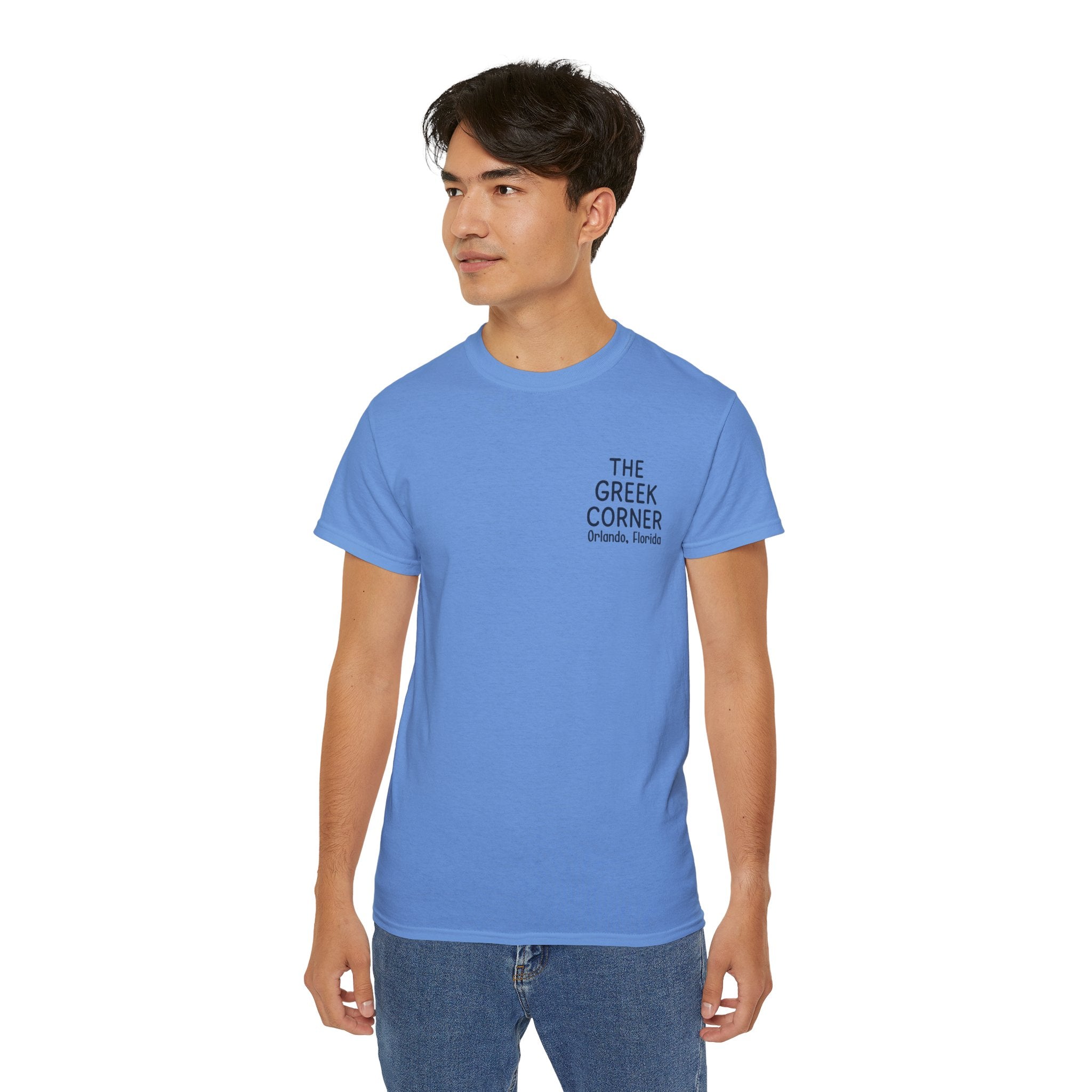 Greek Corner Unisex Tee | Casual Wear, Graphic T-Shirt, Gift for Foodies, Summer Style, Travel Souvenir, Restaurant Merch