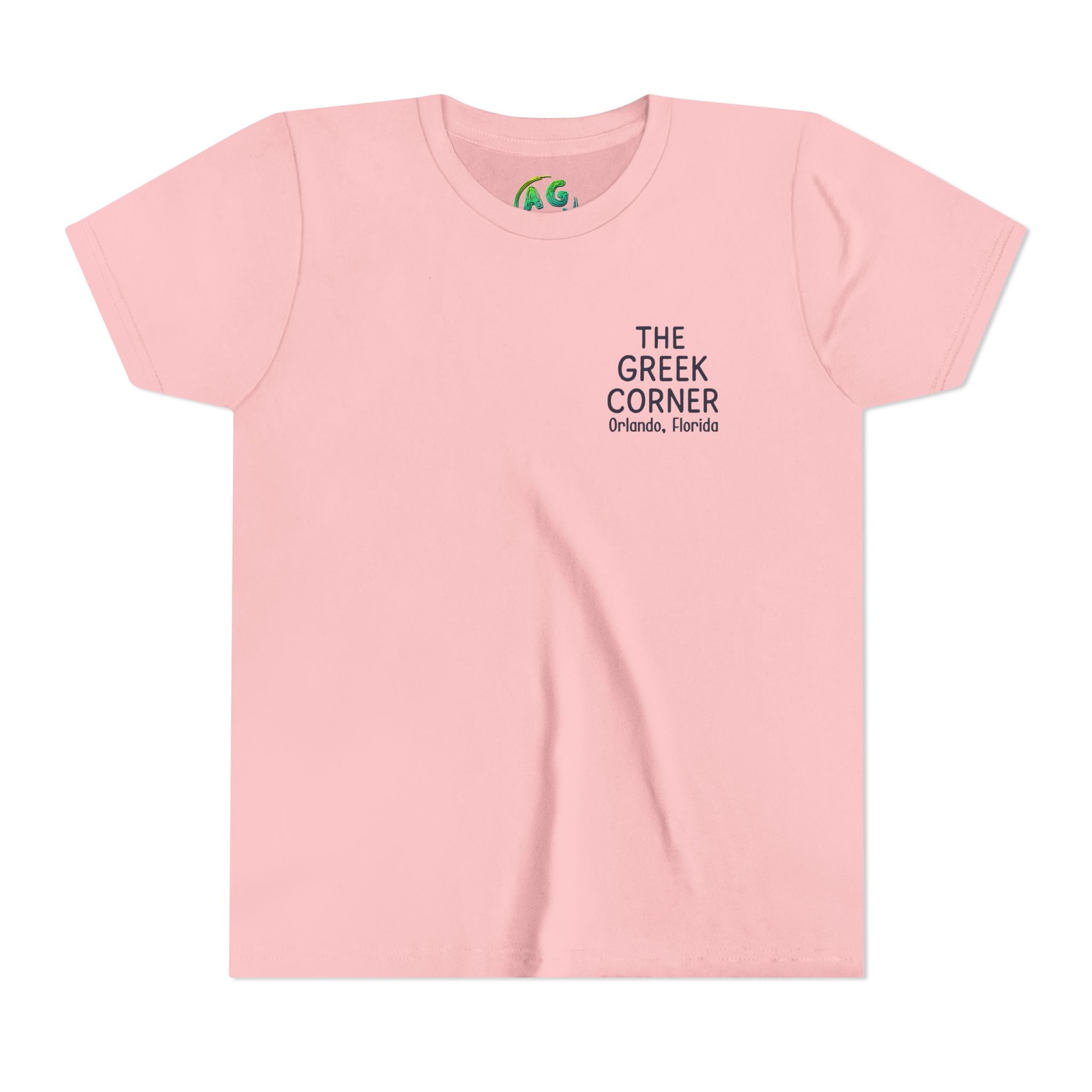 Youth Greek Cuisine Tee, Fun Kids Shirt, The Greek Corner Design, Summer Casual Wear, Gift for Food Lovers, Unique Youth Apparel