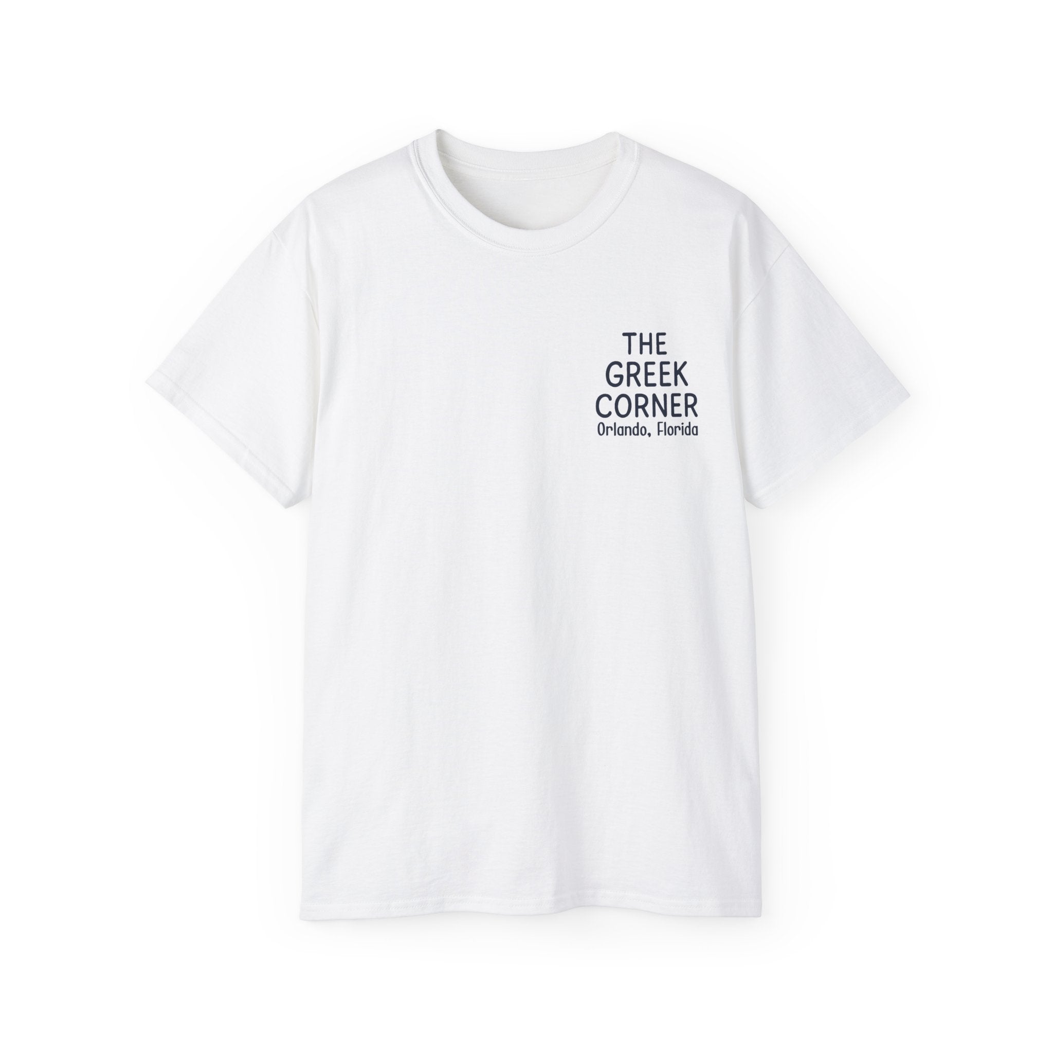 Greek Corner Unisex Tee | Casual Wear, Graphic T-Shirt, Gift for Foodies, Summer Style, Travel Souvenir, Restaurant Merch
