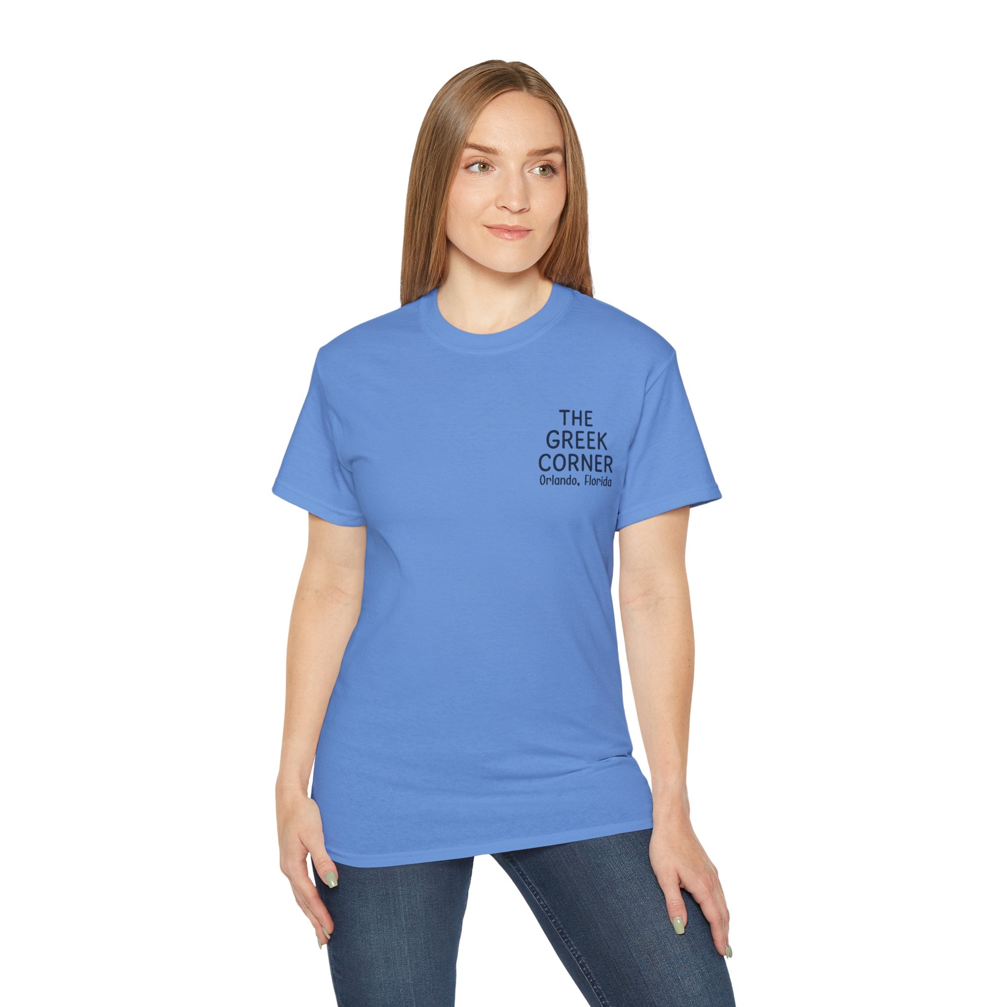 Greek Corner Unisex Tee | Casual Wear, Graphic T-Shirt, Gift for Foodies, Summer Style, Travel Souvenir, Restaurant Merch