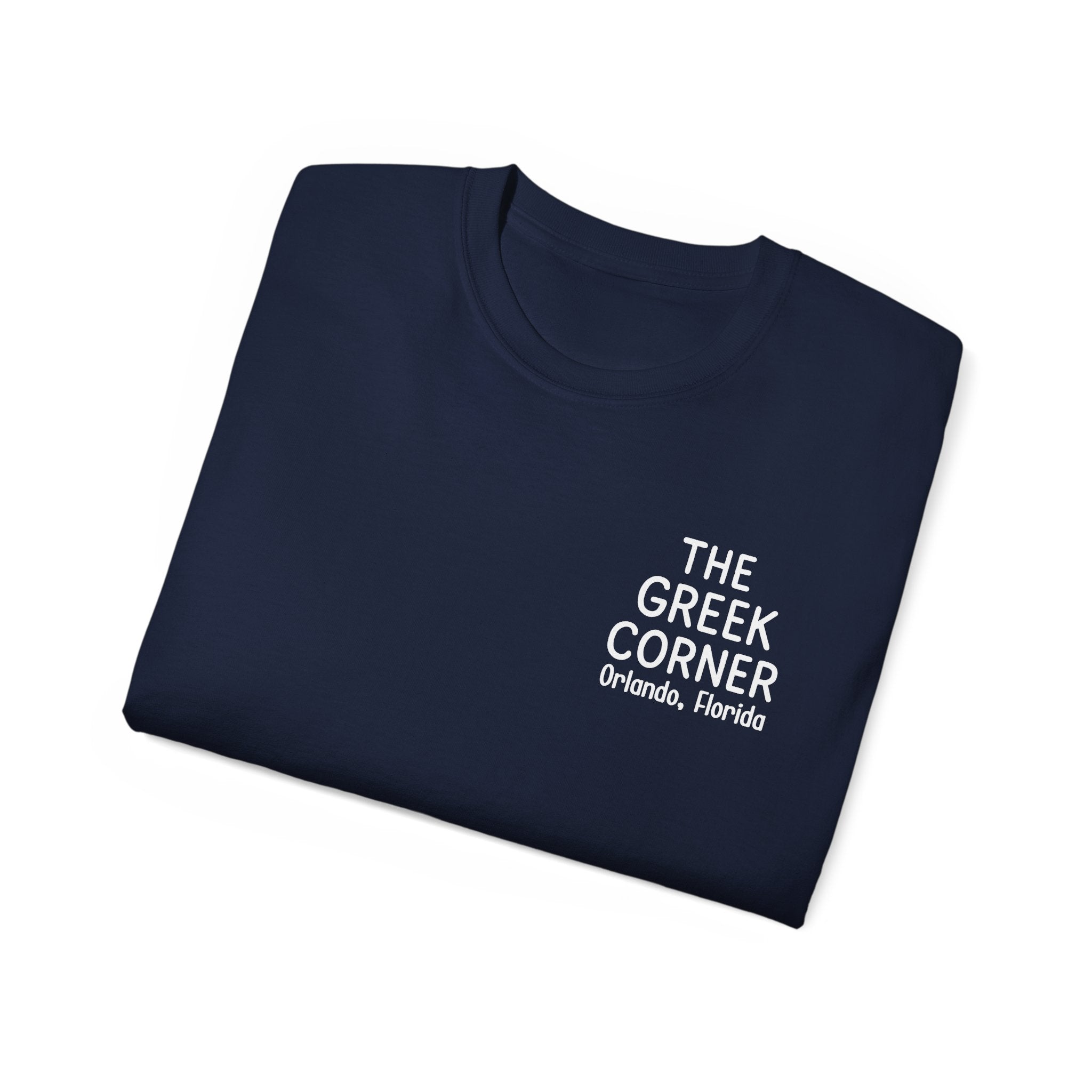 Greek Corner Unisex Tee | Casual Wear, Graphic T-Shirt, Gift for Foodies, Summer Style, Travel Souvenir, Restaurant Merch