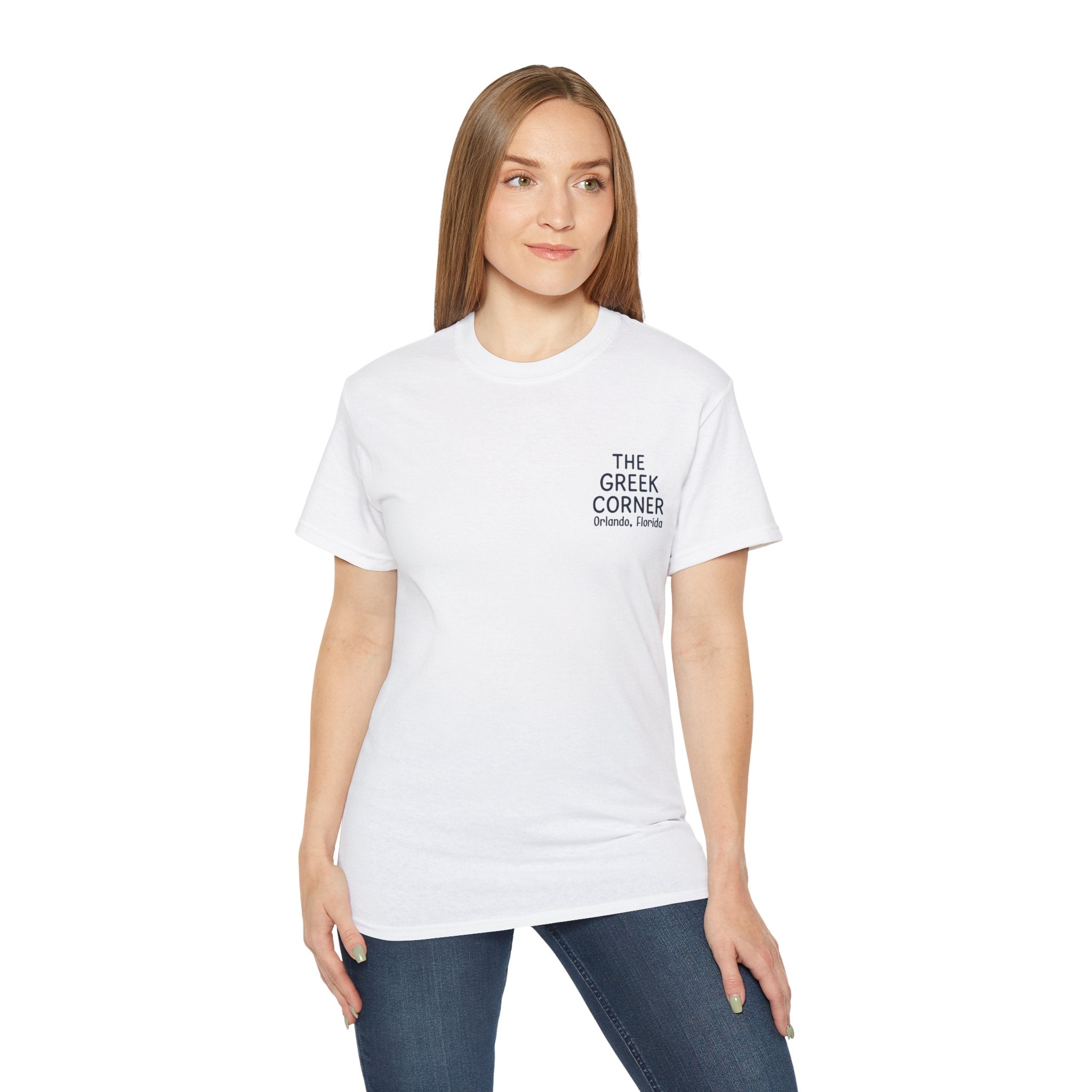 Greek Corner Unisex Tee | Casual Wear, Graphic T-Shirt, Gift for Foodies, Summer Style, Travel Souvenir, Restaurant Merch